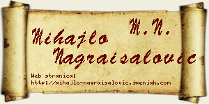 Mihajlo Nagraisalović vizit kartica